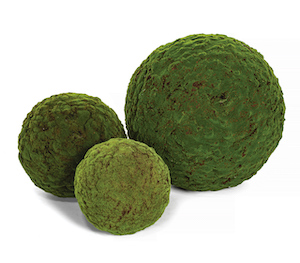 19 inch diameter  Foam Green and Brown Moss Balls